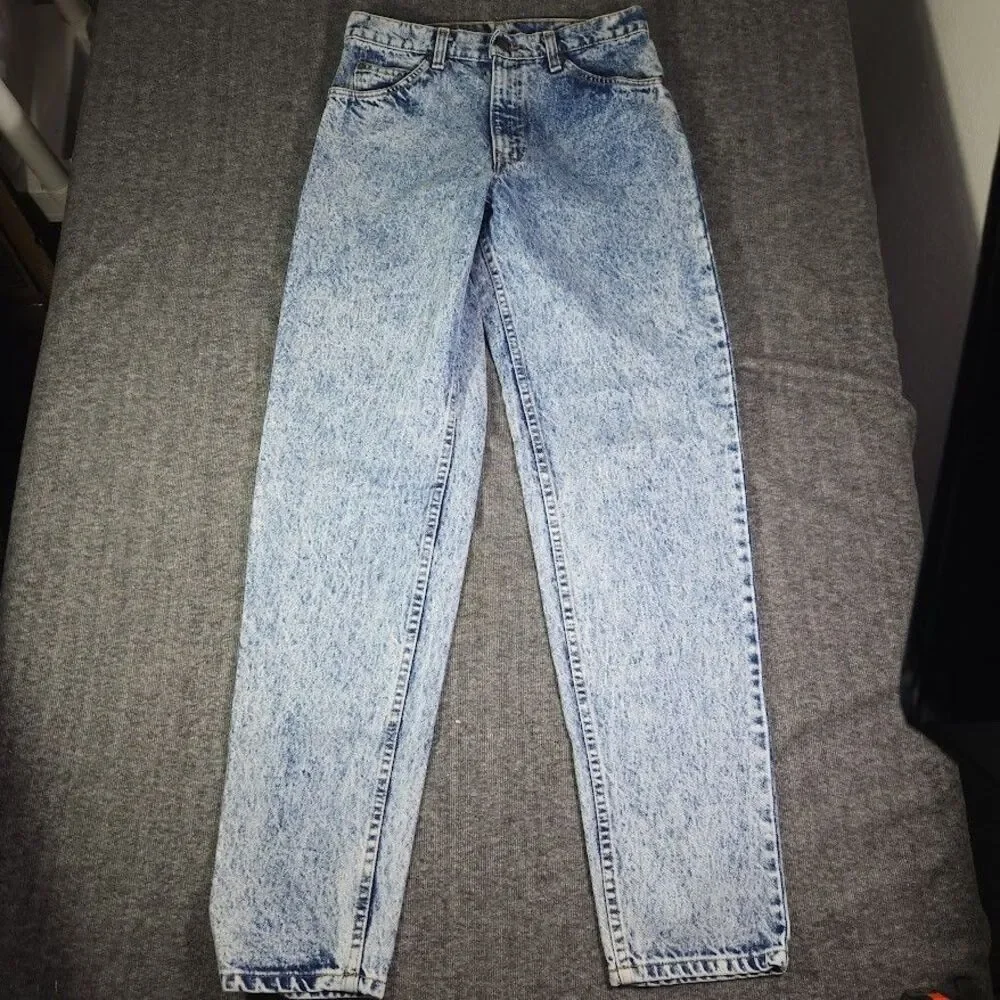 Vintage Levis 550 Acid Wash Jeans USA Made Orange Tab (Tag 31x34) Real 28x33 80s